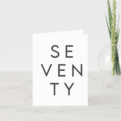 Typography Age Printed Card