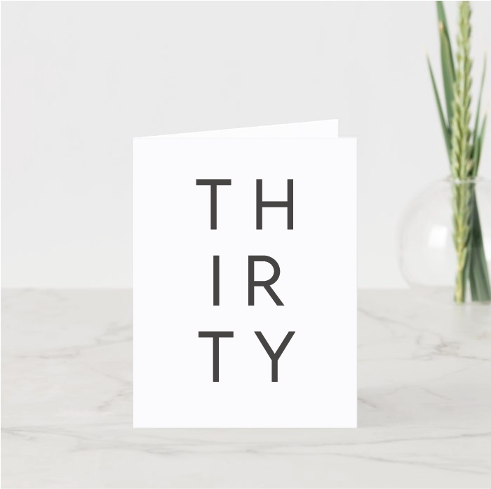 Typography Age Printed Card