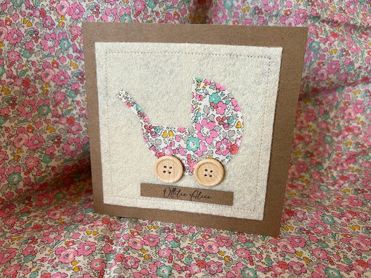 Liberty Of London New Baby Card - Liberty Fabric Card