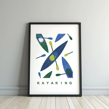 Kayaking Wall Art Print