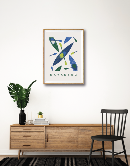 Kayaking Wall Art Print