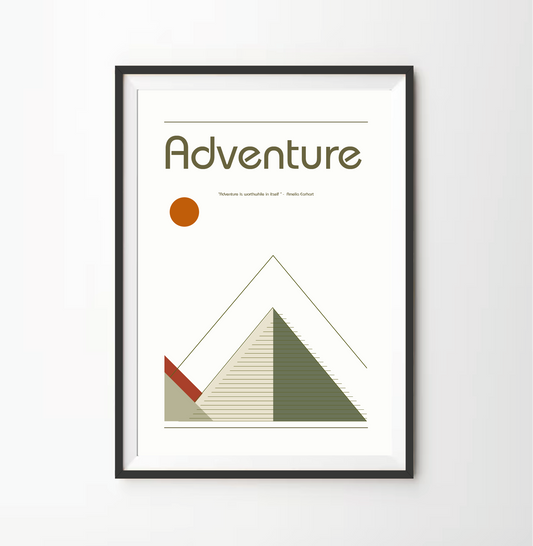 Adventure Retro Bauhaus Print