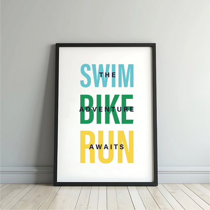 Triathlon Print - Swim - Bike - Run