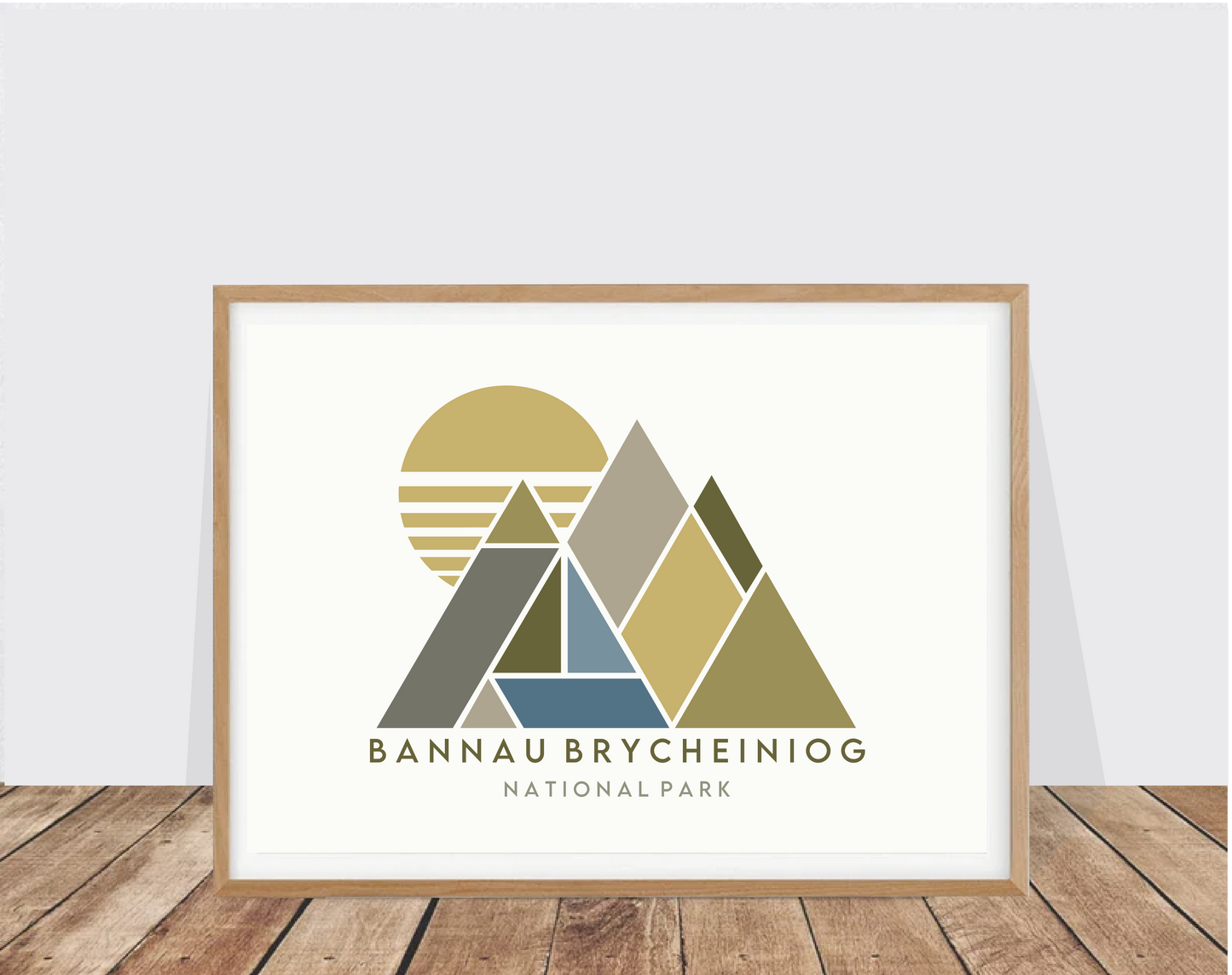 Brecon Beacons National Park Geometric Mountain Print