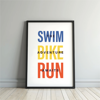 Triathlon Print - Swim - Bike - Run