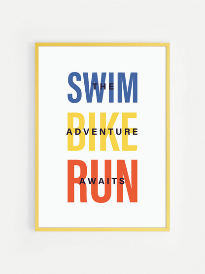 Triathlon Print - Swim - Bike - Run