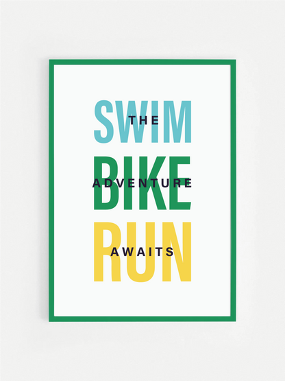 Triathlon Print - Swim - Bike - Run