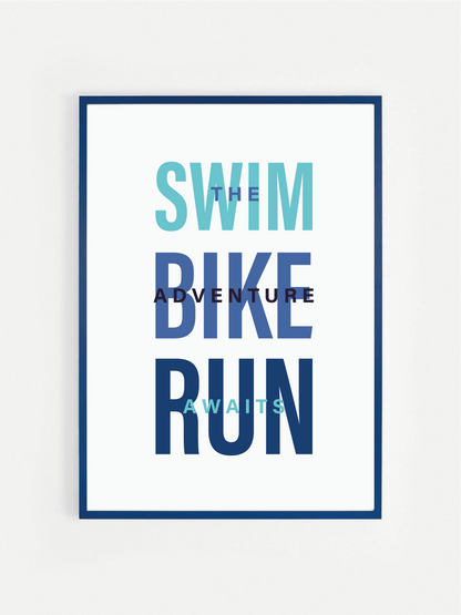 Triathlon Print - Swim - Bike - Run