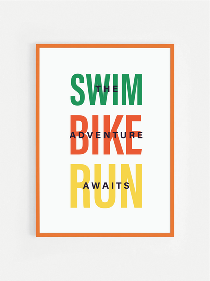 Triathlon Print - Swim - Bike - Run