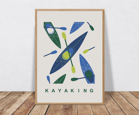 Kayaking Wall Art Print