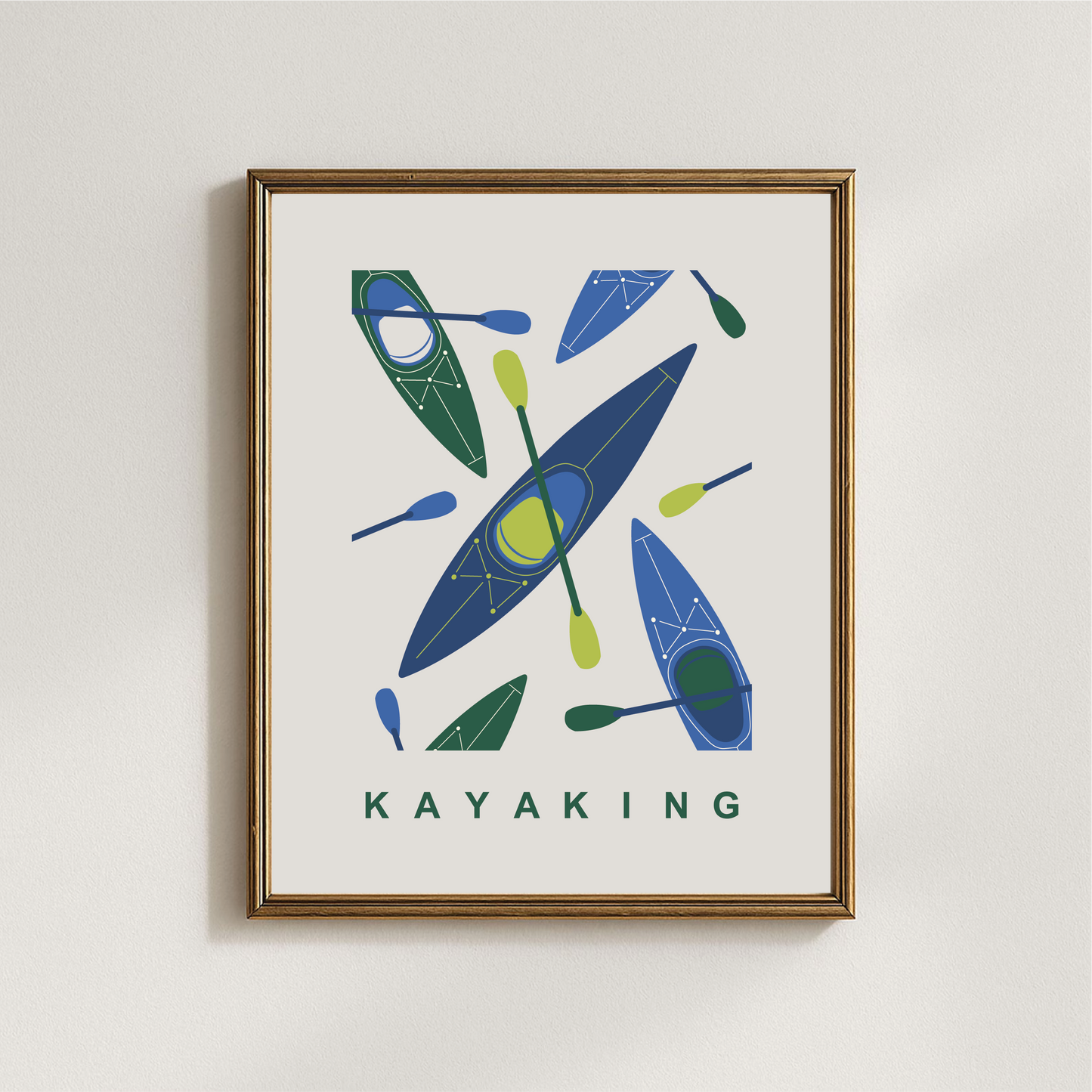 Kayaking Wall Art Print