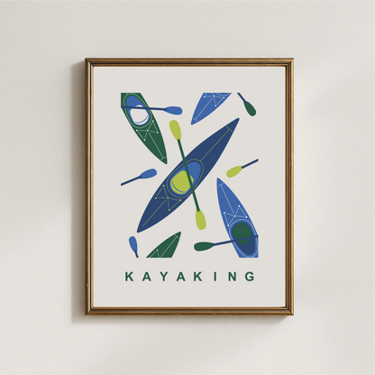 Kayaking Wall Art Print