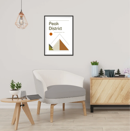 Peak District Retro Bauhaus Print
