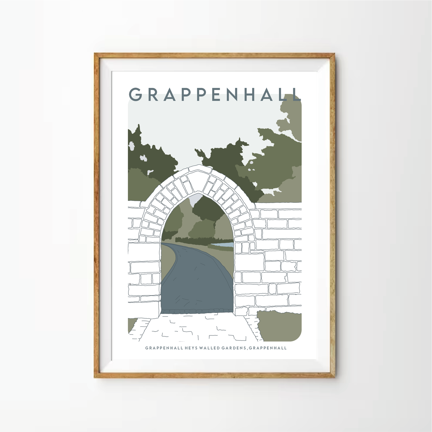 Grappenhall Heys Print - Walled Gardens