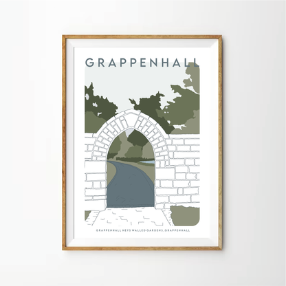 Grappenhall Heys Print - Walled Gardens