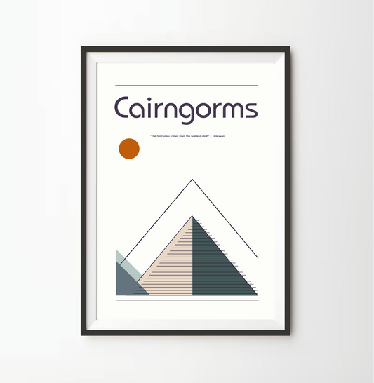 Cairngorms Retro Bauhaus Print