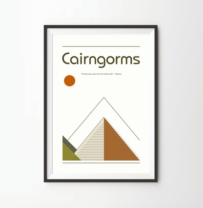 Cairngorms Retro Bauhaus Print