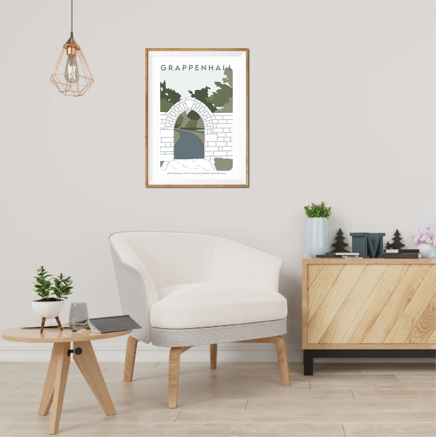 Grappenhall Heys Print - Walled Gardens