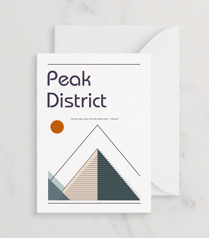 Retro Peak District Greetings card