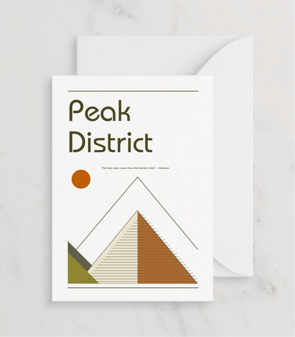 Retro Peak District Greetings card