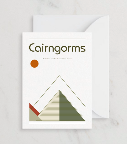 Retro Cairngorms Greetings card
