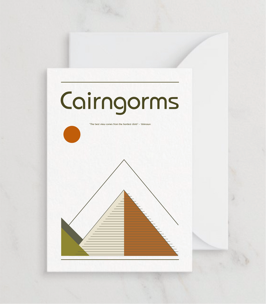 Retro Cairngorms Greetings card