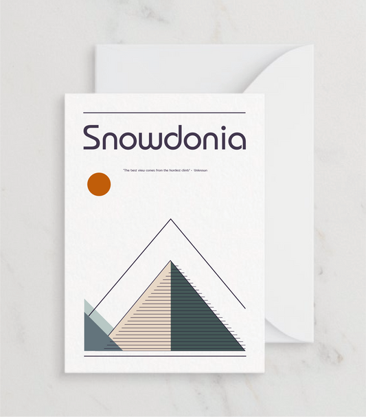 Retro Snowdonia Greetings card