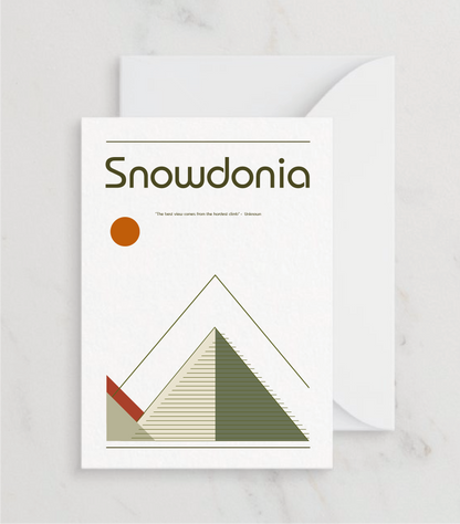 Retro Snowdonia Greetings card