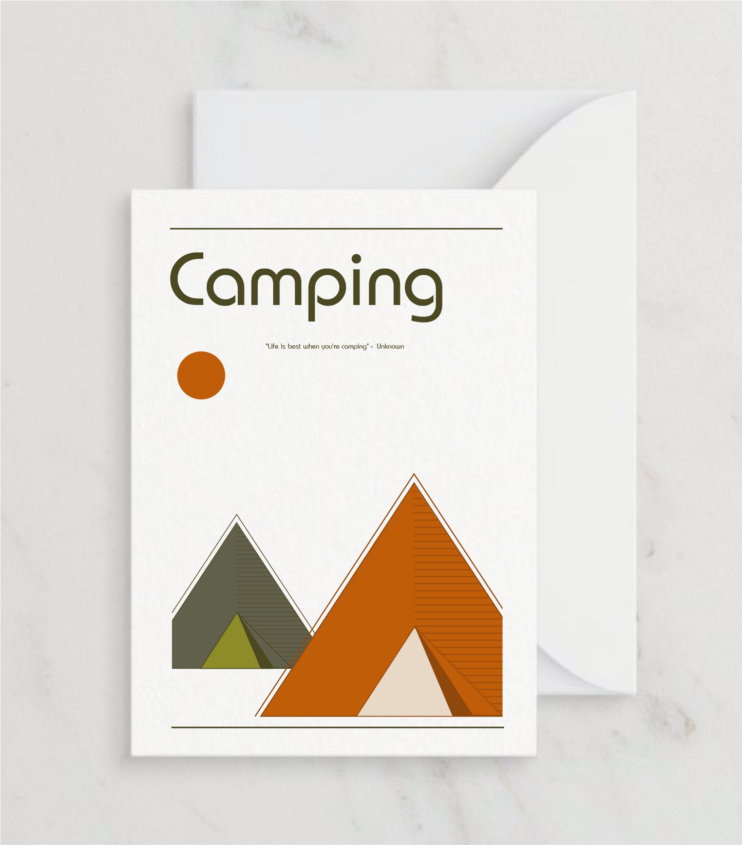Wild Camping Greetings card
