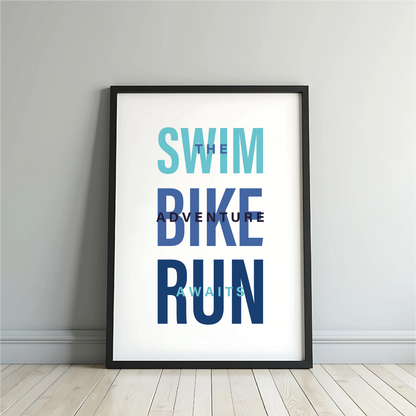 Triathlon Print - Swim - Bike - Run