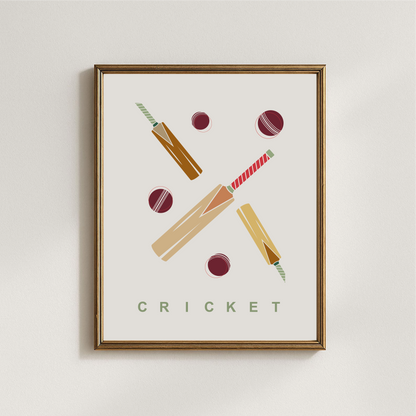 Cricket Wall Art Print