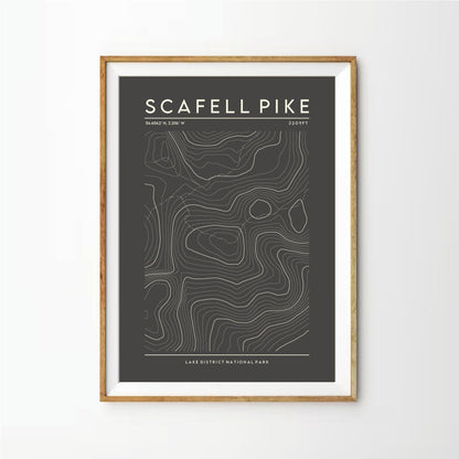 Scafell Pike Contour Print