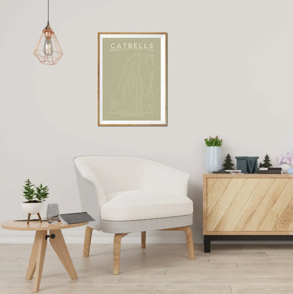 Catbells Contour Print