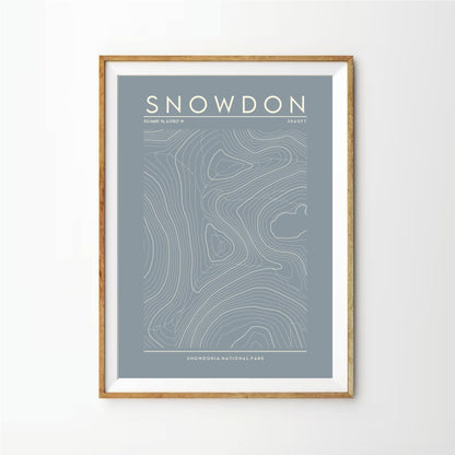 Snowdon Contour Print