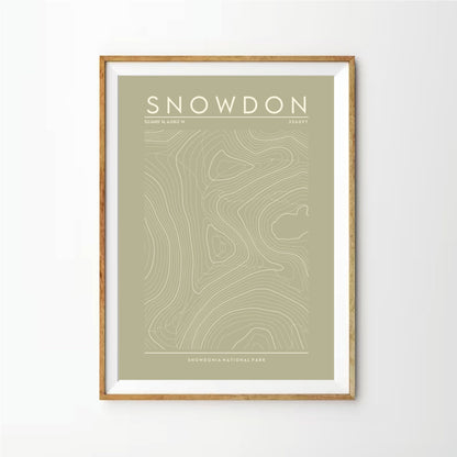 Snowdon Contour Print