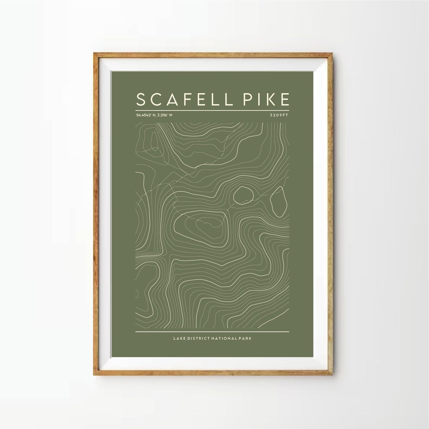 Scafell Pike Contour Print