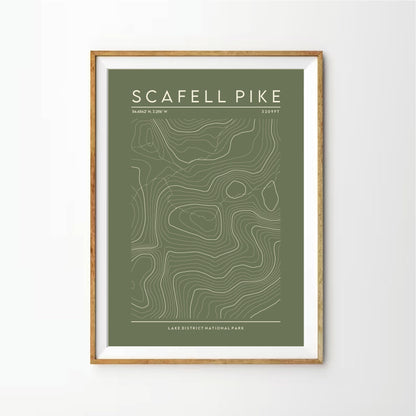 Scafell Pike Contour Print