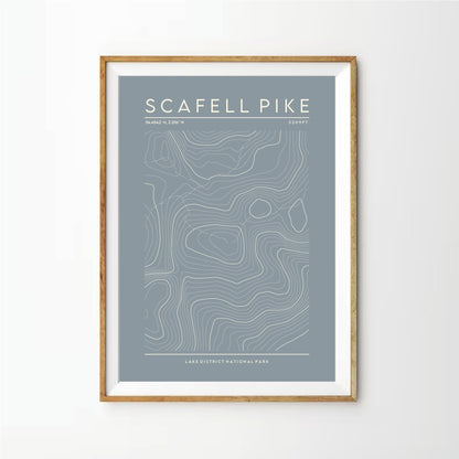 Scafell Pike Contour Print
