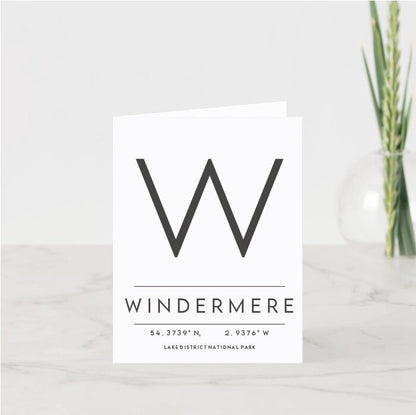 Typography Printed location cards