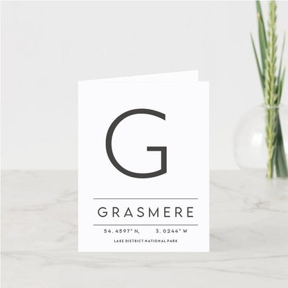 Typography Printed location cards