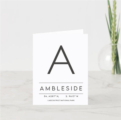 Typography Printed location cards