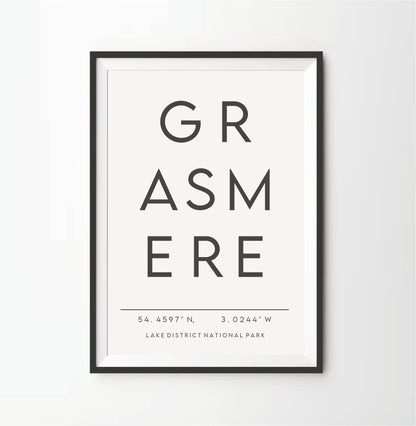 Typography Location Print - Destination Print - City print