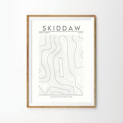 Skiddaw Contour Print