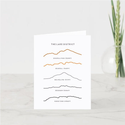 Lake District Fells Linear card