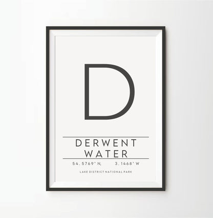 Typography Letter Location Print - Destination print