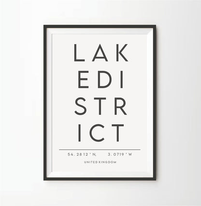 Typography Location Print - Destination Print - City print