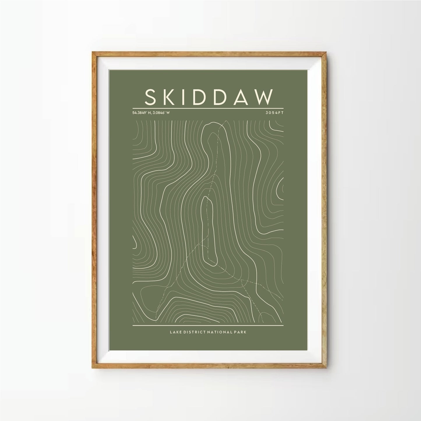 Skiddaw Contour Print