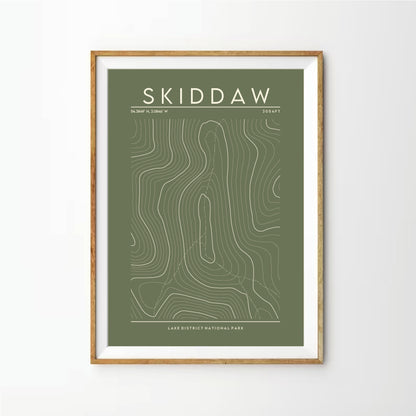 Skiddaw Contour Print