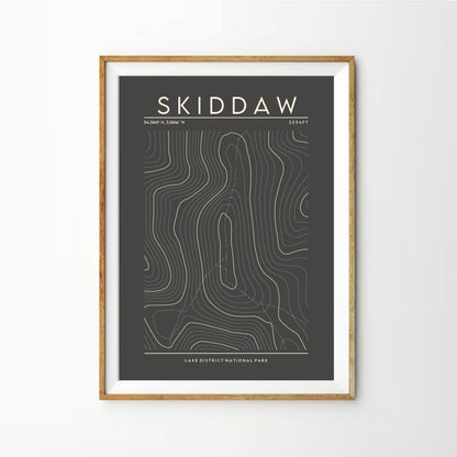 Skiddaw Contour Print