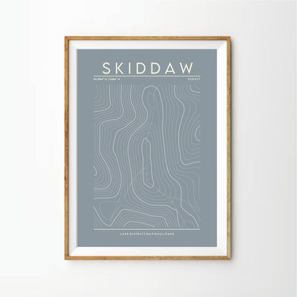 Skiddaw Contour Print